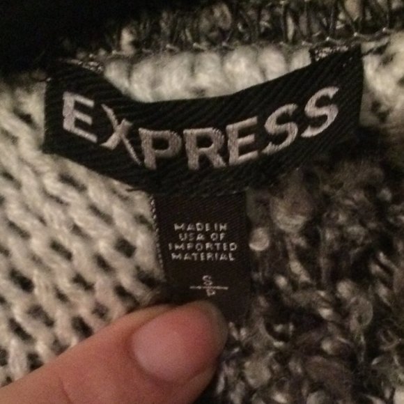 Express Houndstooth Knit Cardigan Sweater Small - Picture 5 of 6